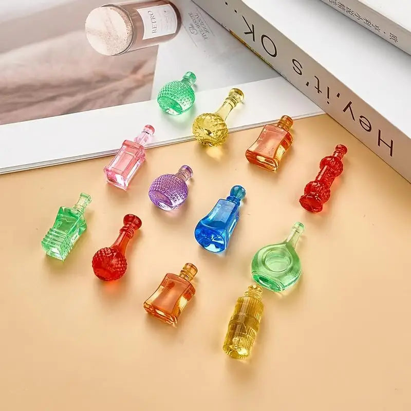 50pcs Mini Bottle Ornaments for DIY Micro Landscapes & Crafts Miniature Craft Ornaments Axl