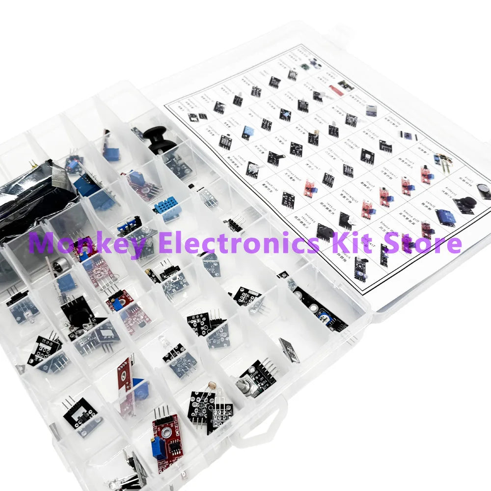 45-in-1 Sensor Module Starter Kit for Arduino & Raspberry Pi Electronics Sensor Kit Axl