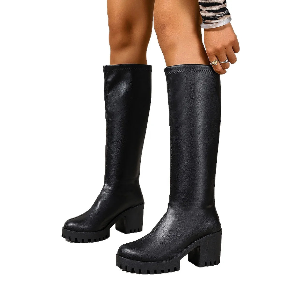 Women's Knee-High Knight Boots | Square Heel, Wide Sizes EU 34–50 Knee-High Boots Axl