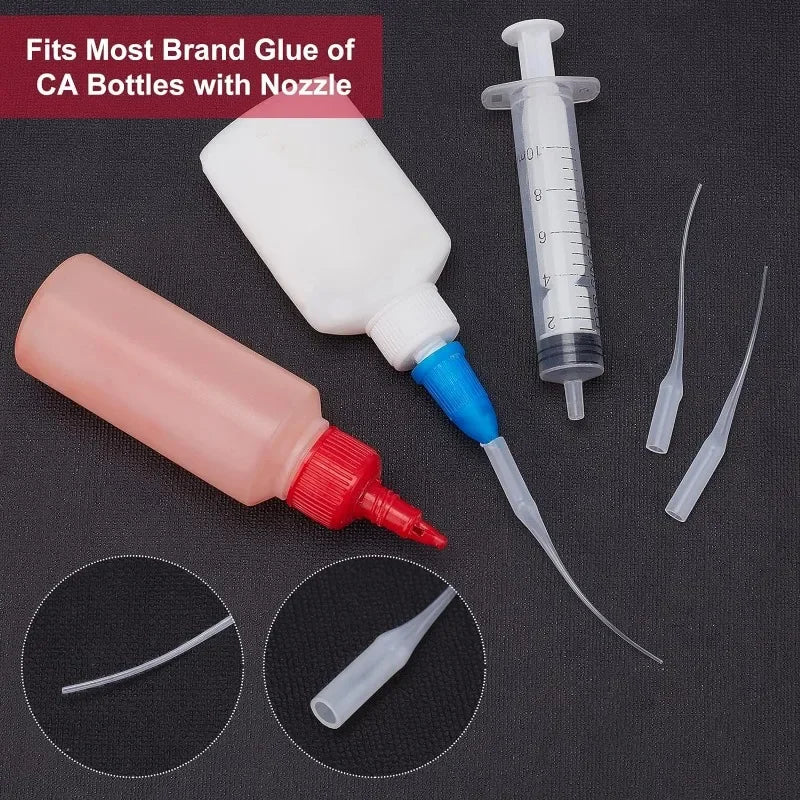 100 Pcs Precision CA Glue Micro-Tips Applicator | Arts & Crafts Glue Applicator Tips Axl