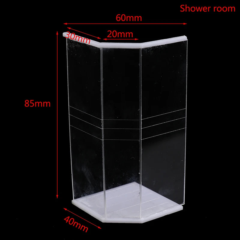 1:25 Dollhouse Miniature Bathroom Set – Toilet, Tub & Sink Dollhouse Accessory Set Axl Shower room