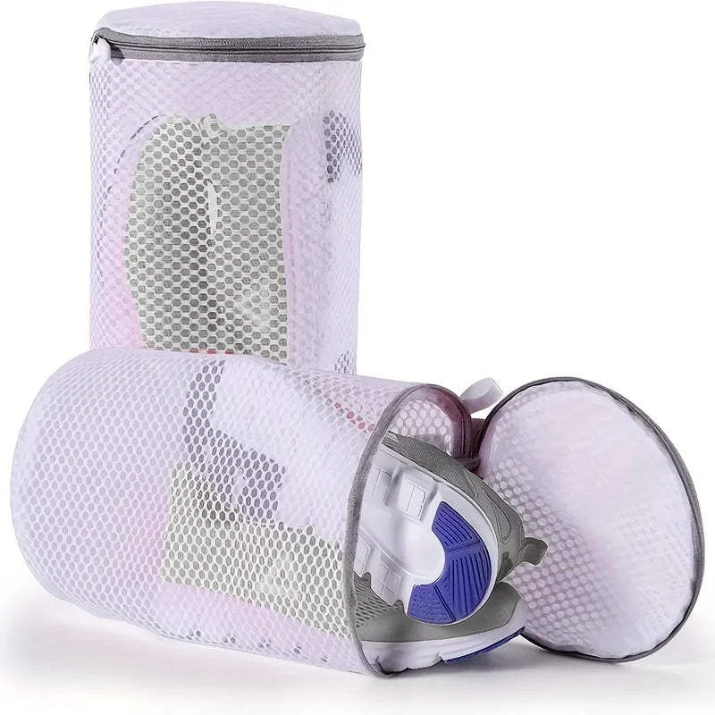 Large Honeycomb Mesh Laundry Bags for Shoes & Delicates Mesh Laundry Bag Axl white-2pcs