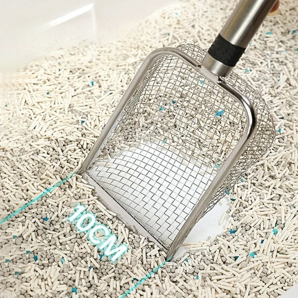 2-Pack Stainless Steel Cat Litter Scoop – 3.8mm Mesh Cat Litter Scoop Axl
