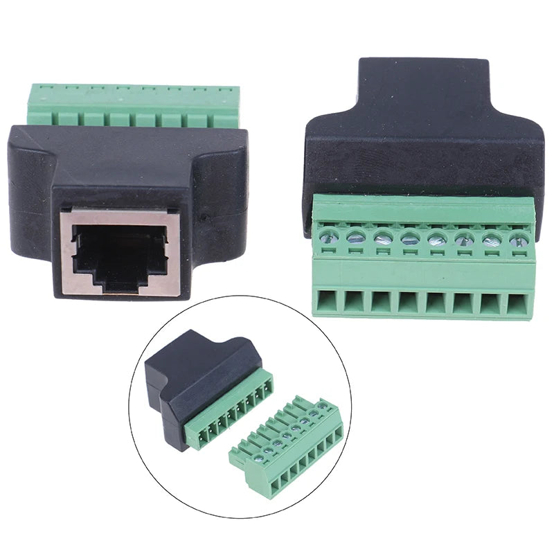 RJ45 Female to Screw Terminal Adapter for CCTV DVR Cable Adapter Axl