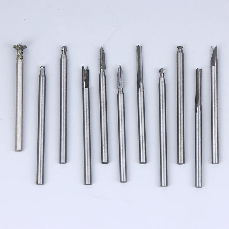 Wood Carving Drill Bits 5/6Pcs – 3mm Shank for Dremel Tools Rotary Carving Bits Axl