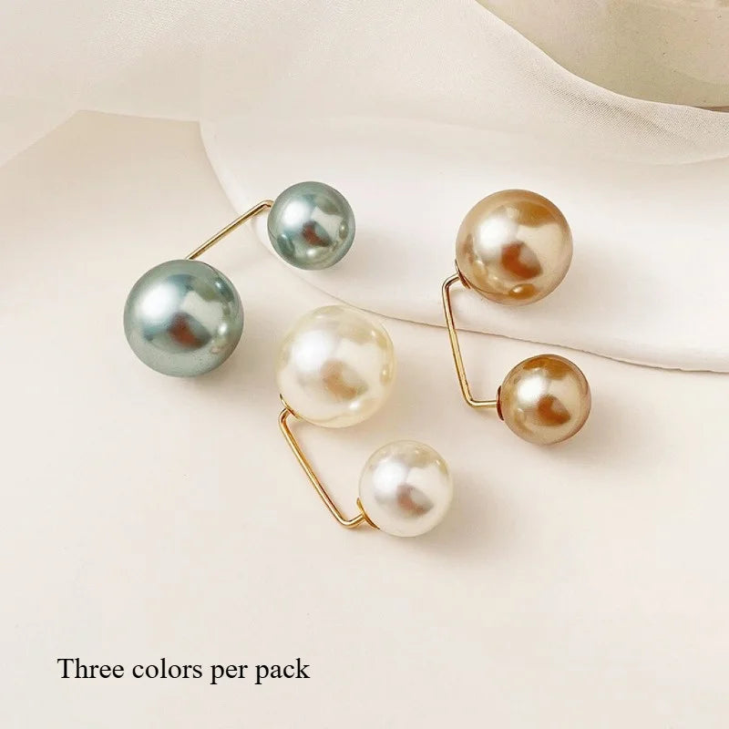Pearl Brooch Safety Pins – Waist, Collar & Scarf Clips Pearl Brooch Pin Axl