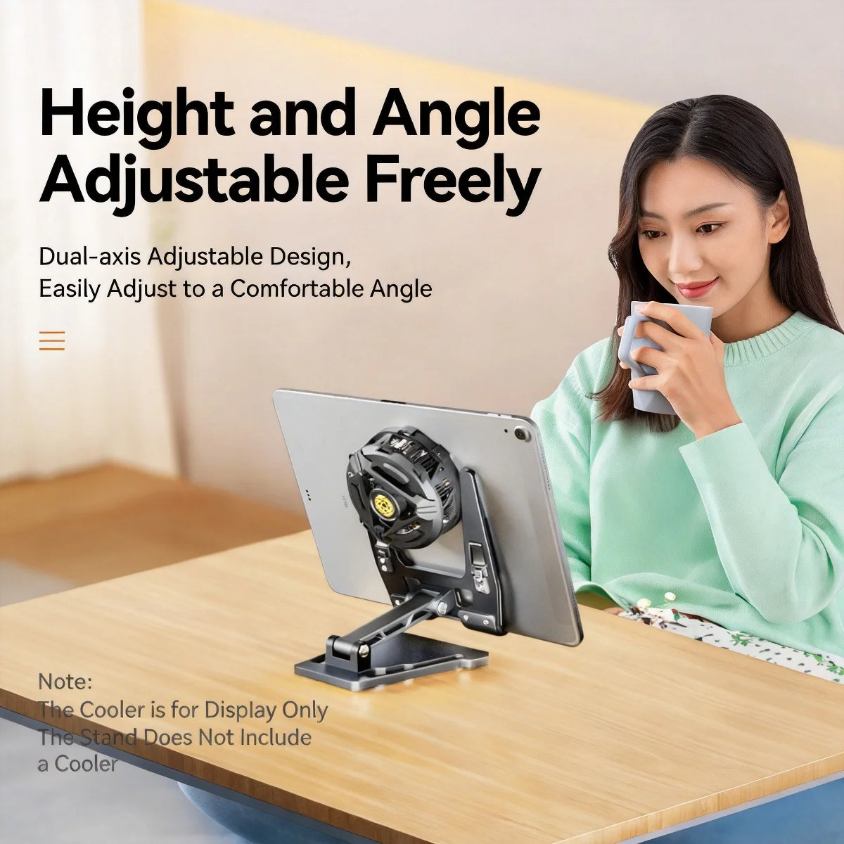 Universal Phone Desktop Stand with Cooling Fan Cutout | PUBG Live Phone Desktop Stand Axl
