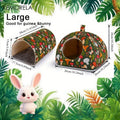2-Piece Glitter Guinea Pig Hideout & Tunnel | Washable Pet Bed Small Pet Hideout Set Axl Large