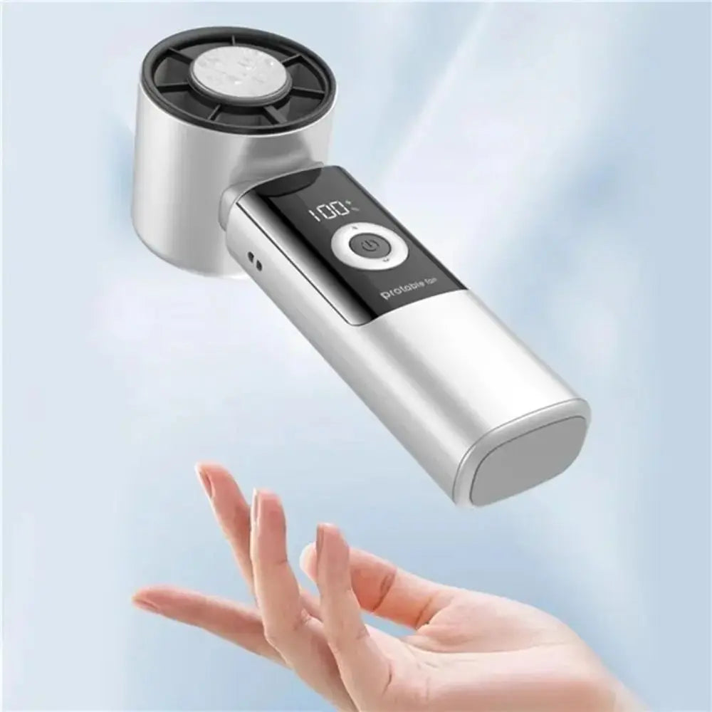 Portable Handheld Fan – 199 Speeds, Digital Display, USB-C Handheld Personal Fan Axl