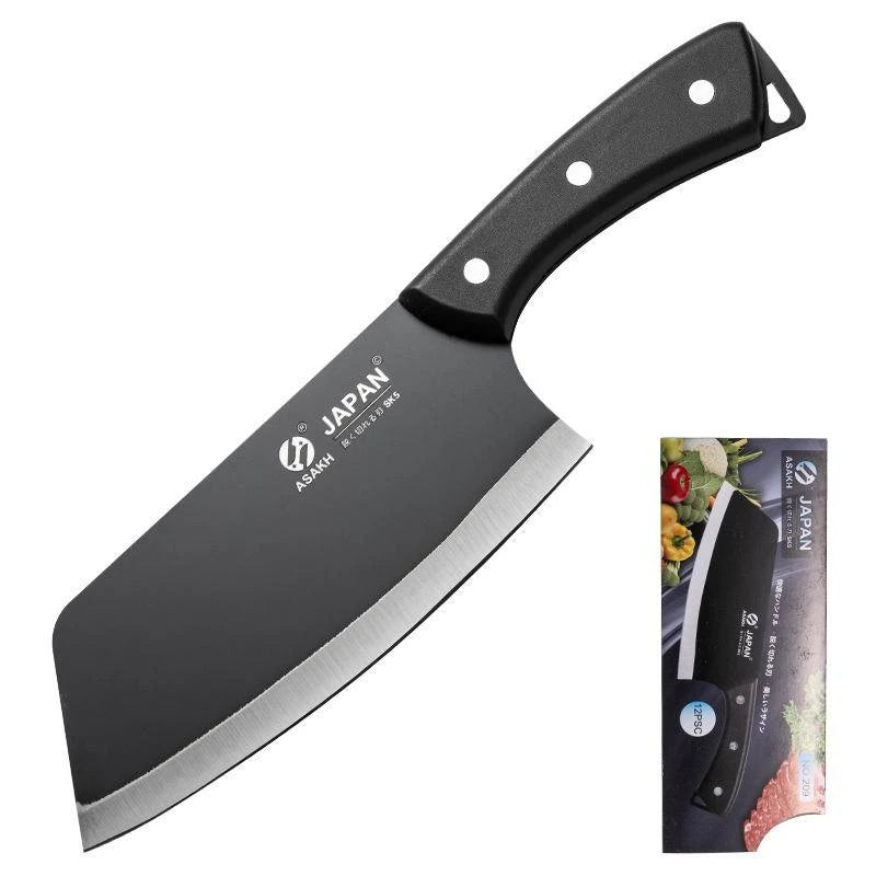 2-Pc Stainless Steel Chinese Chef & Cleaver Knife Set Kitchen Knife Set Axl 1pcs A