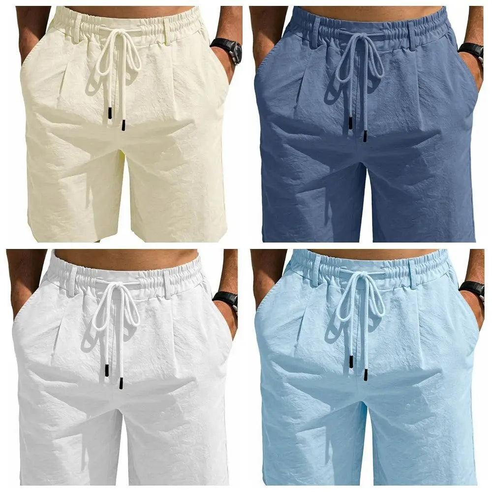 Men's Quick-Dry Elastic Waist Drawstring Shorts | Loose Fit Men's Casual Shorts Axl