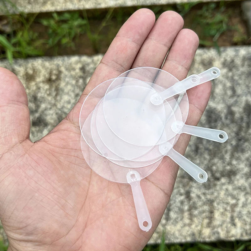 50Pcs Mini Transparent Blank Fans – DIY Art & Party Favors DIY Craft Fan Set Axl