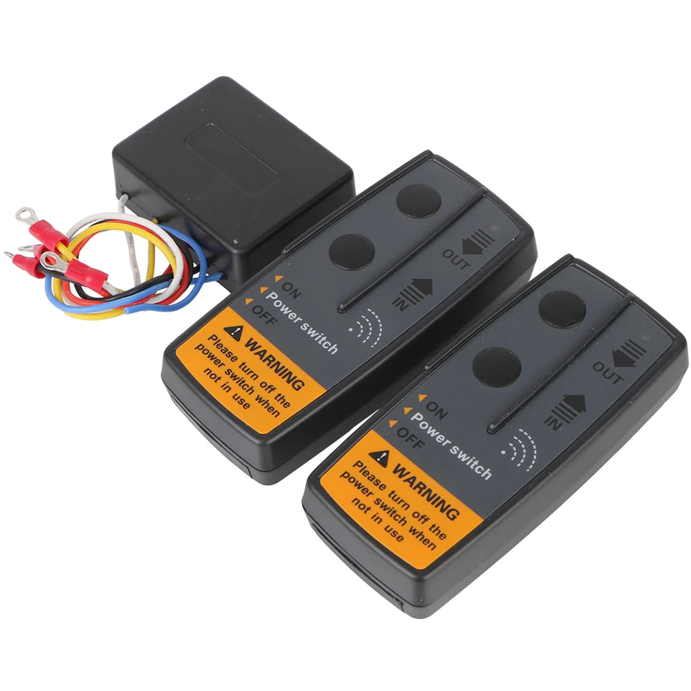 72W Wireless Winch Remote Control Kit 12V 24V | 2.4G ATV Jeep Winch Remote Control Axl black