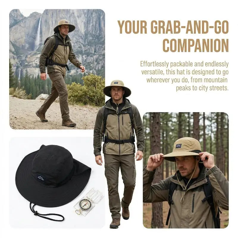 UPF Sun Protection Fisherman Hat – Lightweight Quick-Dry Cap Bucket Fisherman Hat Axl