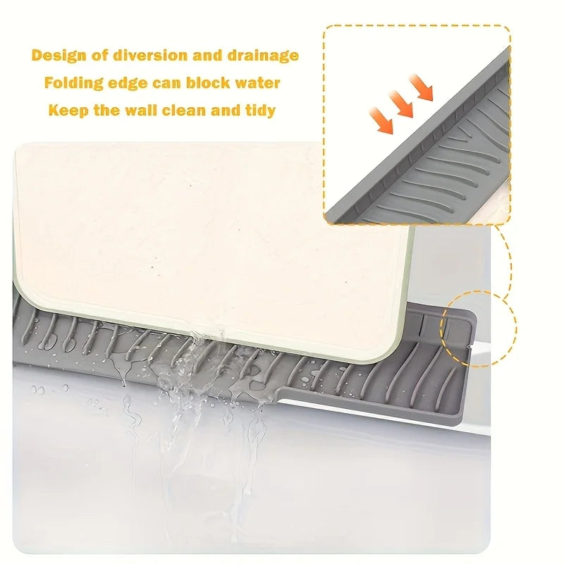 Silicone Sink Drain Mat – Anti-Slip Kitchen & Bathroom Drying Silicone Sink Mat Axl