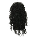 Men's Long Curly Black Wig – Fluffy Synthetic Cosplay Party Wig Costume Wig Axl One Size