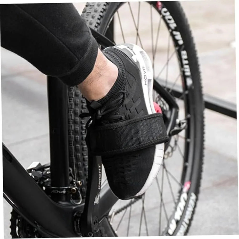 2-Pack Nylon Bike Pedal Straps – Adjustable Toe Clip Bands Bike Pedal Straps Axl