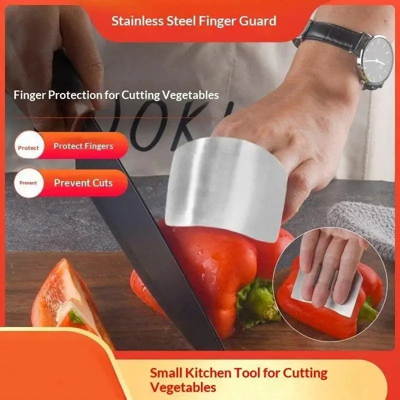 Stainless Steel Finger Guard – Kitchen Cutting Protector Kitchen Safety Tool Axl