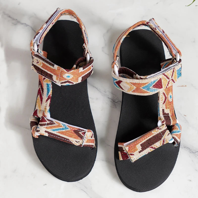 Women's Hemp Rope Flat Beach Sandals | Sizes EU 35–50 Women's Flat Sandals Axl