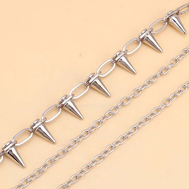 Hip-Hop Punk Metal Rivet Pants Chain – Unisex Waist Chain Waist Chain Jewelry Axl