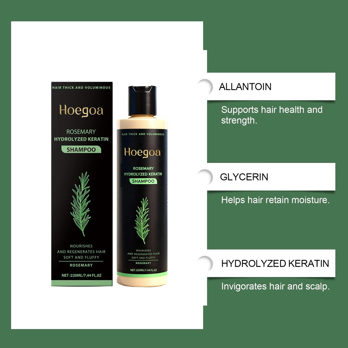 Rosemary Shampoo – Volumizing, Thickening & Oil Control 220ml Hair Care Shampoo Axl