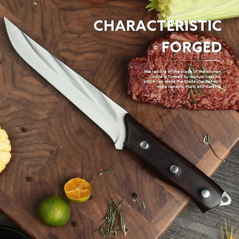 Forged Carbon Steel Boning Knife – Pro Butcher Kitchen Knife Boning Knife Axl