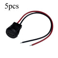 USB-C Waterproof Charging Port 2-Pin Female Socket – 5 Pack USB-C Charging Socket Axl black-5pcs
