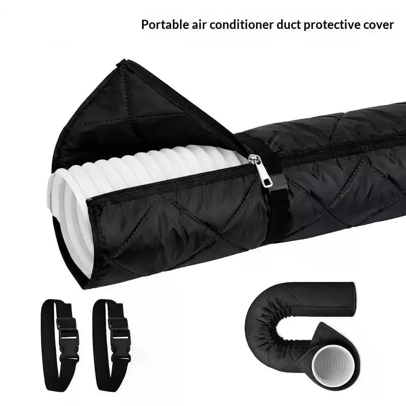 Portable AC Hose Cover – Dustproof Oxford Fabric + 2 Buckle Straps AC Protective Cover Axl
