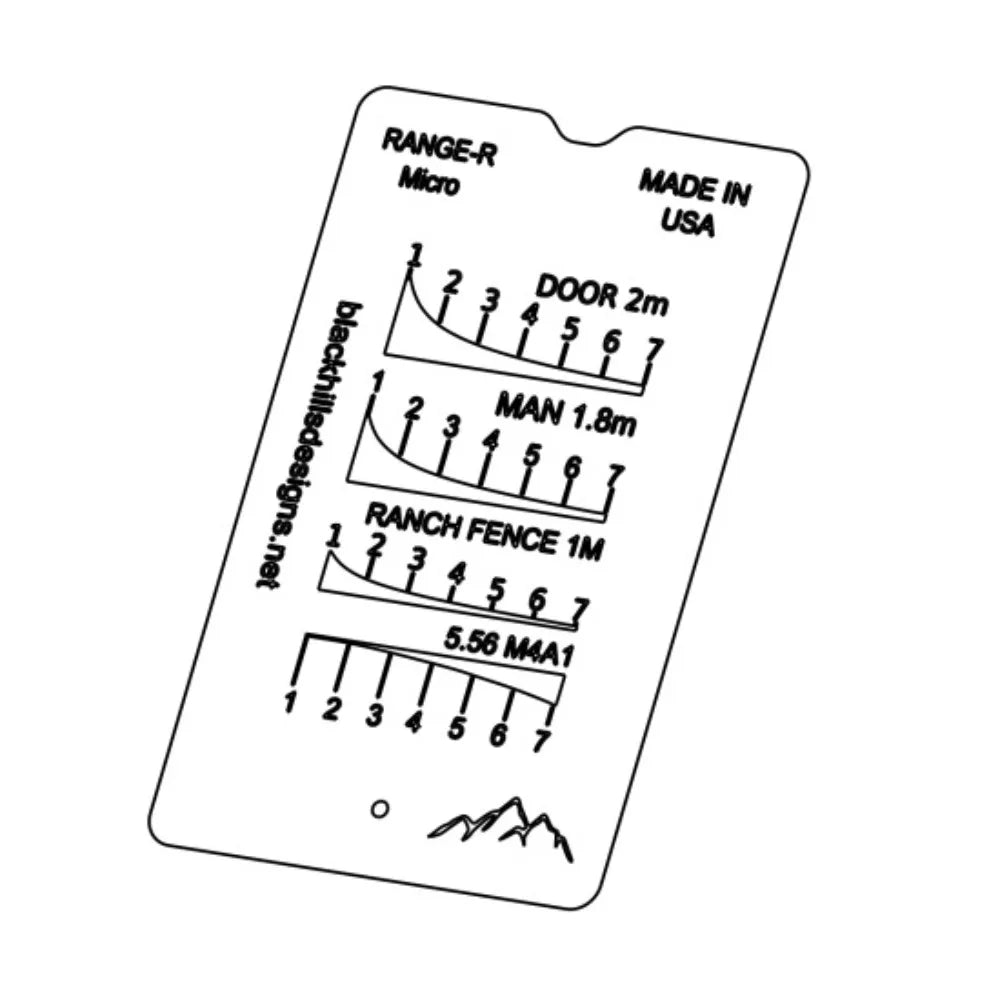 Pocket Rangefinder Card – Outdoor Hunting Range Field Tool Rangefinder Card Axl Style 3