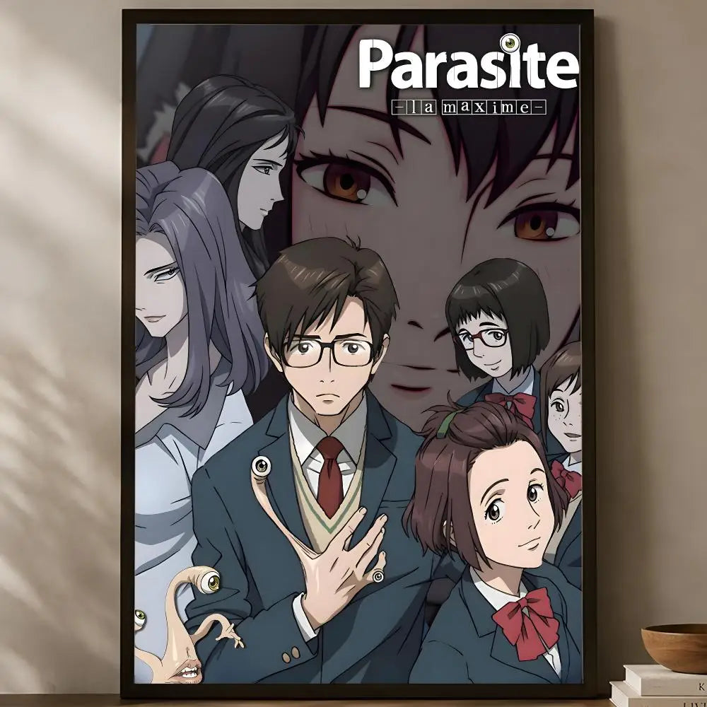 Parasyte Anime Self-Stick Wall Poster – HD Waterproof Art Print Anime Wall Poster Axl White11 50X70cmNoframe