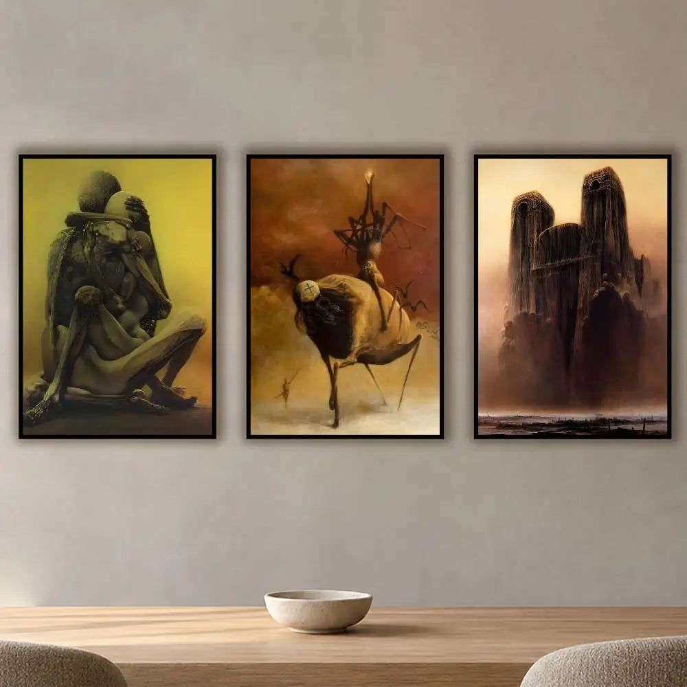 Zdzisław Beksiński Art Stickers – HD Waterproof Wall Decor Art Wall Stickers Axl