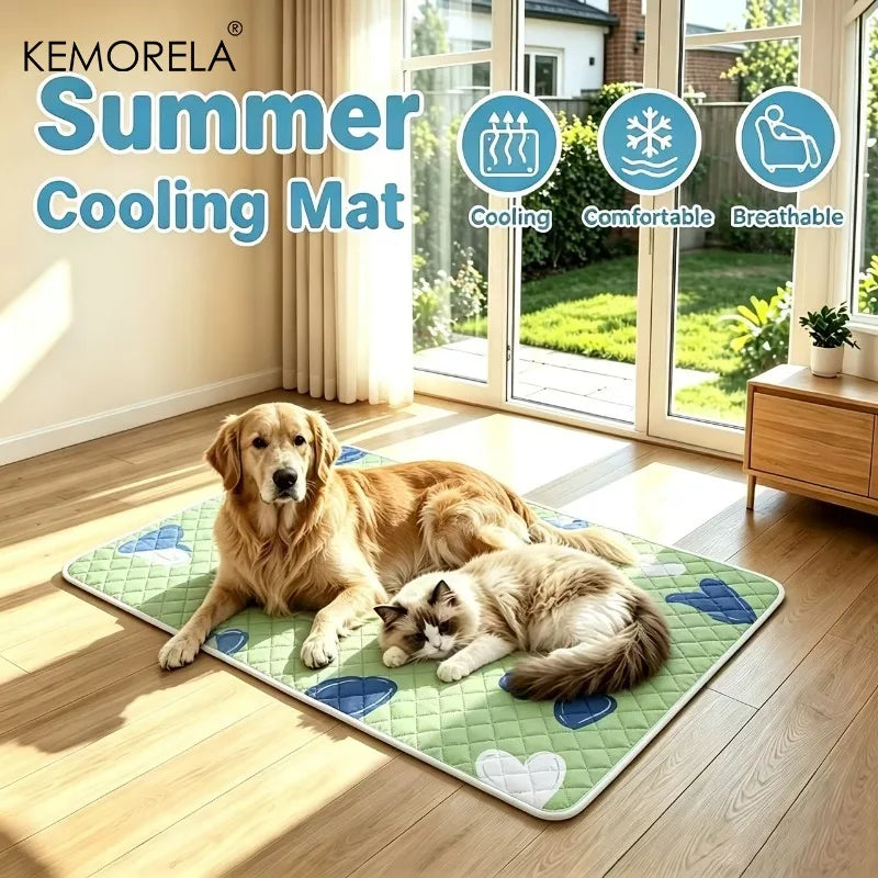 KEMORELA Extra Large Cooling Dog Mat – Breathable Pet Pad Dog Cooling Mat Axl
