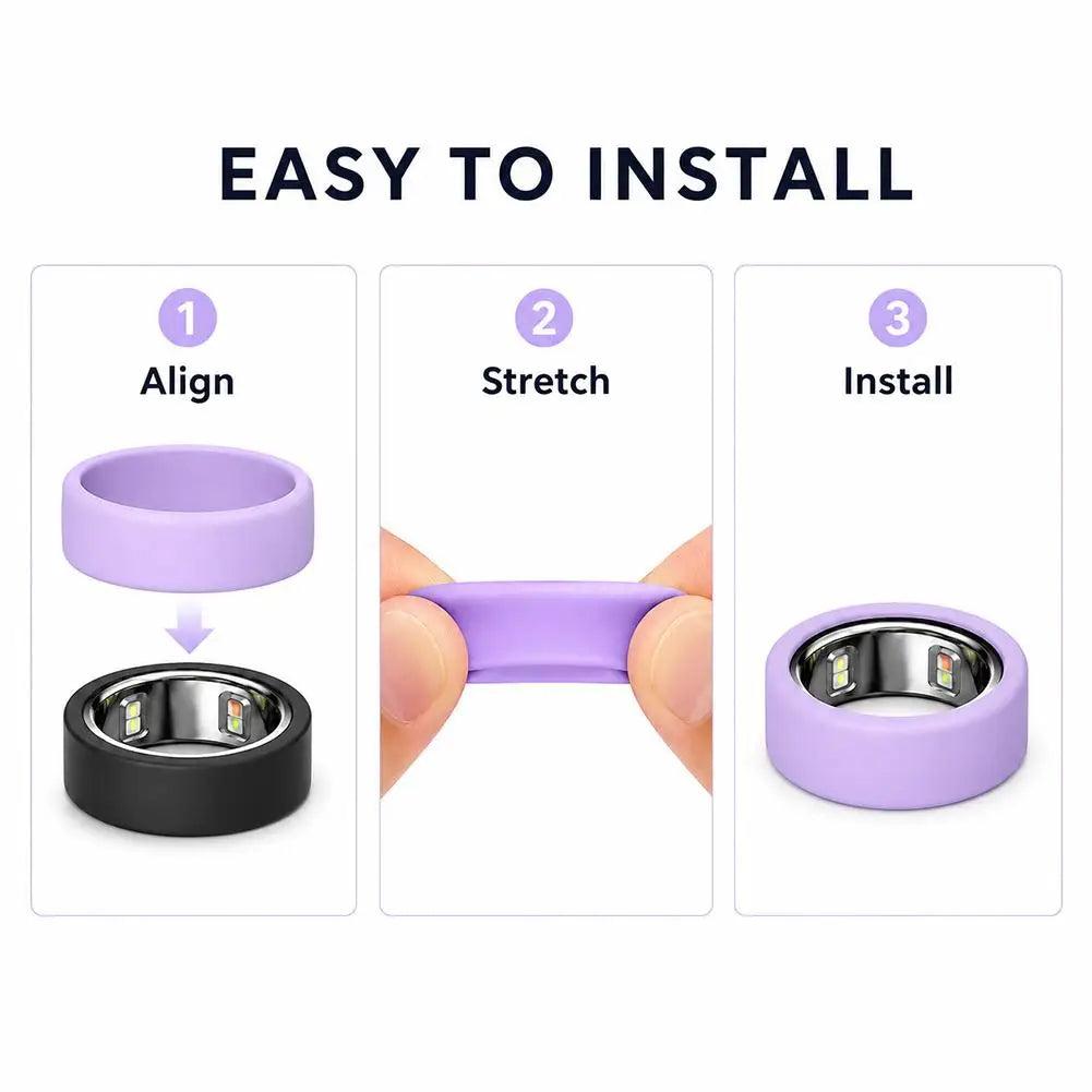 Silicone Cover for Oura Ring 5 – 8-Pack Protective Case Smart Ring Case Axl
