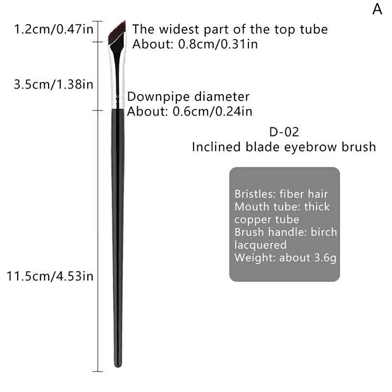 Ultra Thin Angled Eyeliner & Eyebrow Detail Makeup Brush Makeup Brush Axl A