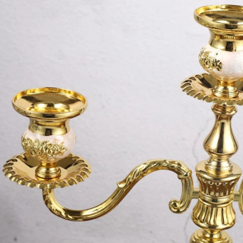 Silver Gold Multi-Arm Metal Candelabra – 3 & 5 Arm Candle Holder Metal Candelabra Axl