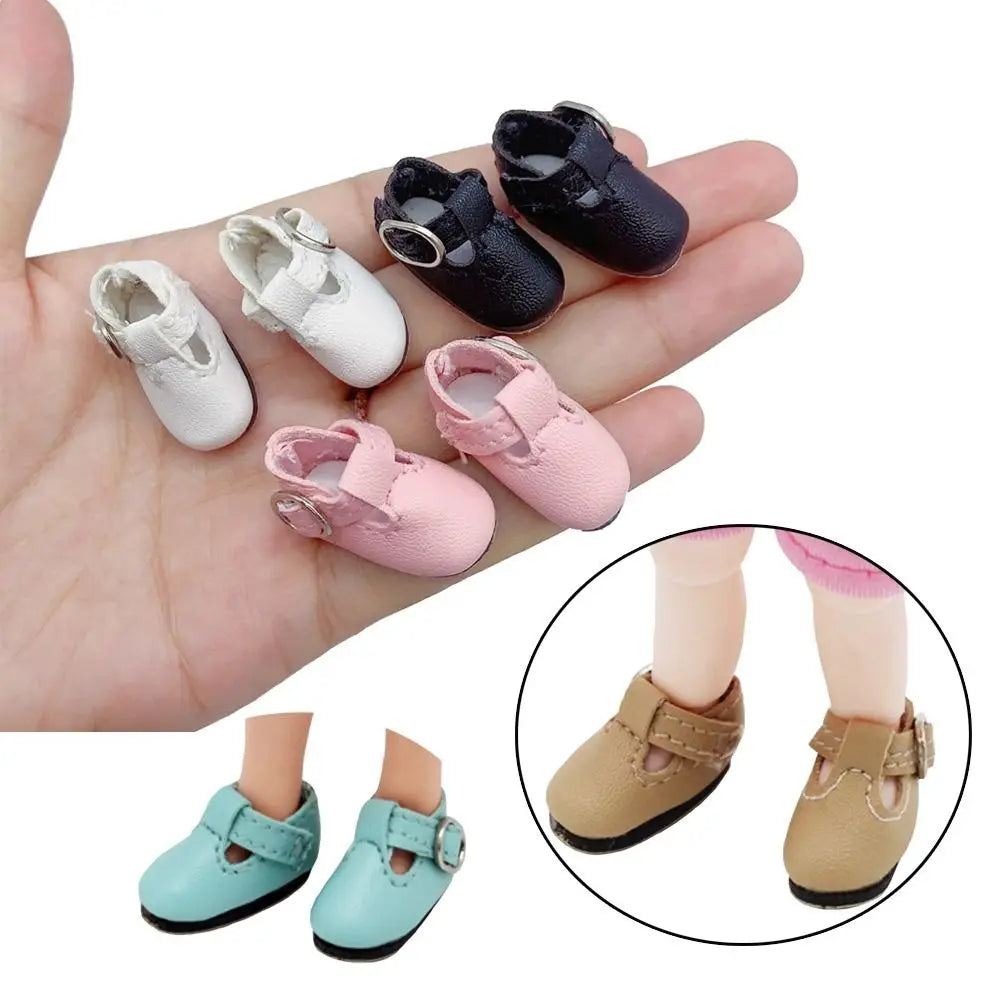 BJD Doll PU Leather T-Bar Sandals | 1/6 Scale Mini Shoes Doll Shoe Accessory Axl