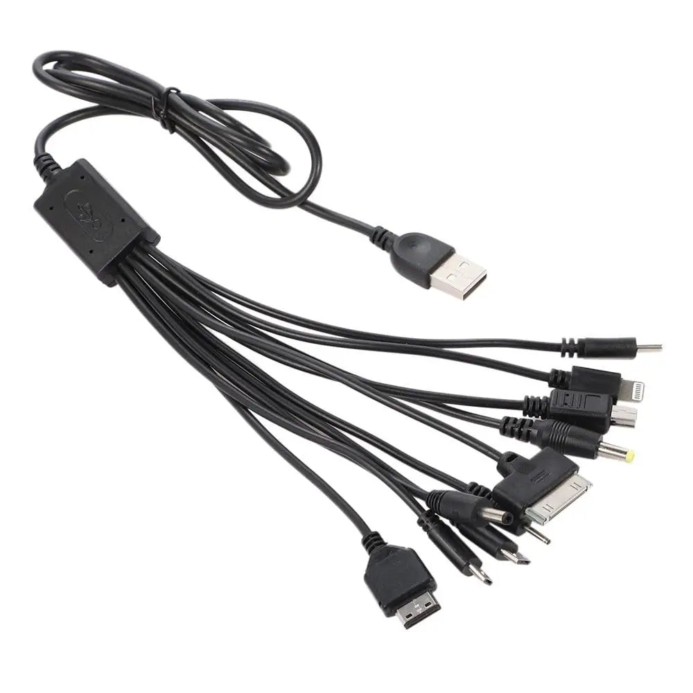 10-in-1 Multi Charging Cable – 10 Port USB Multi Connector Multi USB Cable Axl black