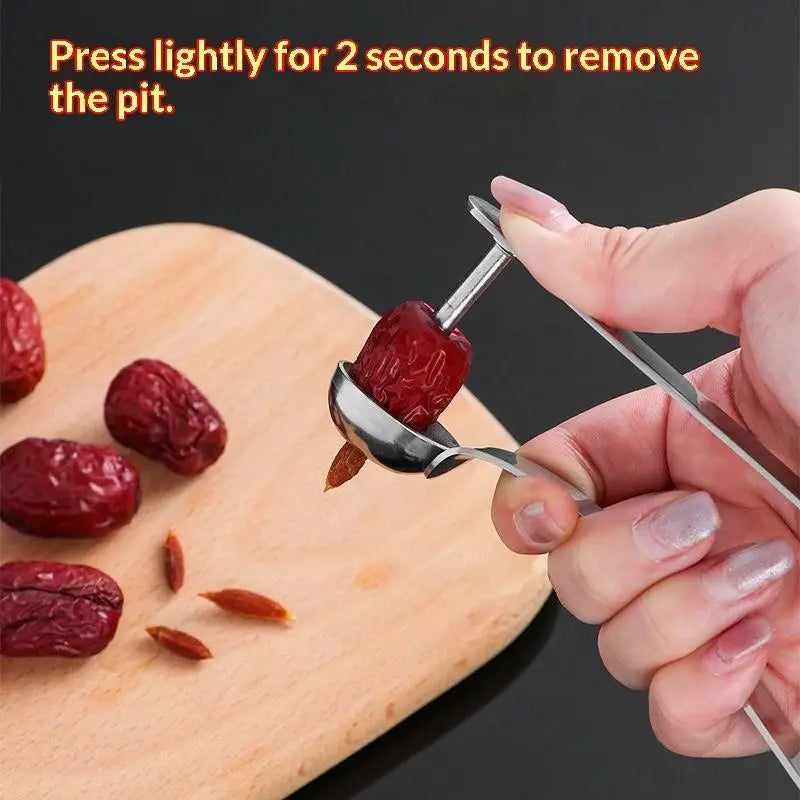 Stainless Steel Date & Cherry Pitter Tool – Seed Corer Fruit Pitter Tool Axl