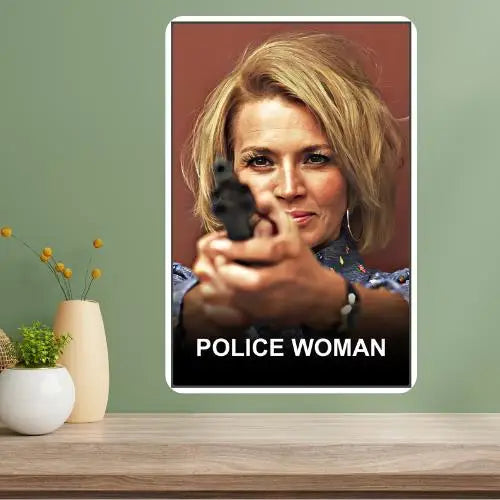 Police Woman Classic TV Show Metal Poster Sign | Retro Wall Art Metal Poster Sign Axl aluminum sign aluminum 14x20cm