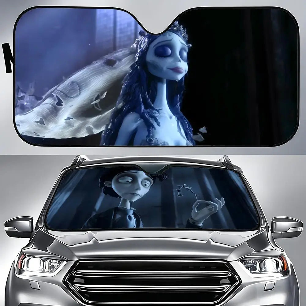 Corpse Bride Car Windshield Sunshade | UV & Heat Protection Windshield Sun Shade Axl
