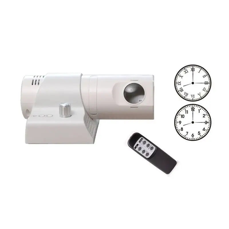 LED Projection Wall Clock – Silent Modern Multicolor Decor LED Projection Clock Axl White AU