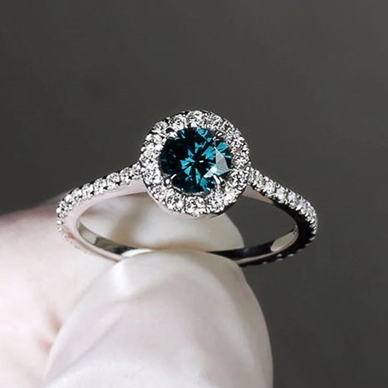 Huitan Women's Eternity Wedding Ring – Cubic Zirconia Band Wedding Band Ring Axl Q059 6