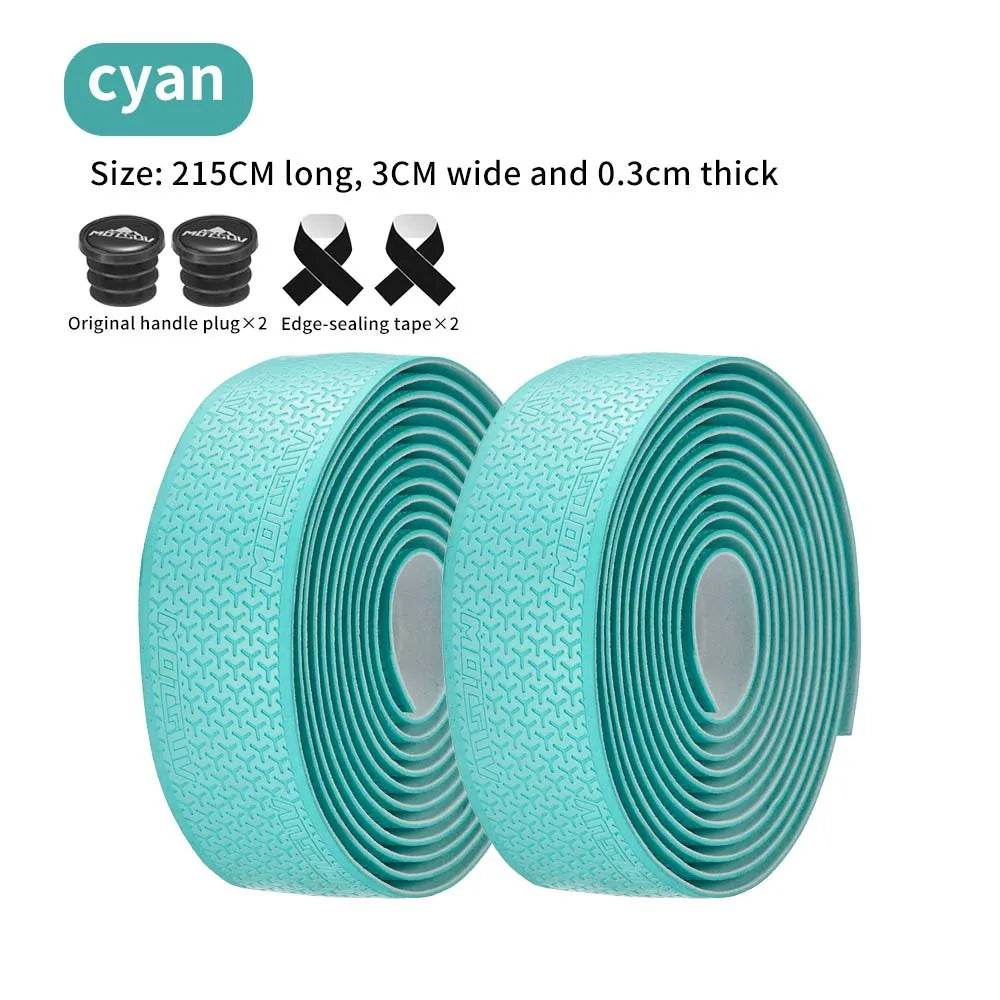 Road Bike Handlebar Tape – Non-Slip Sweat-Absorbing Grip Wrap Handlebar Tape Axl Cyan