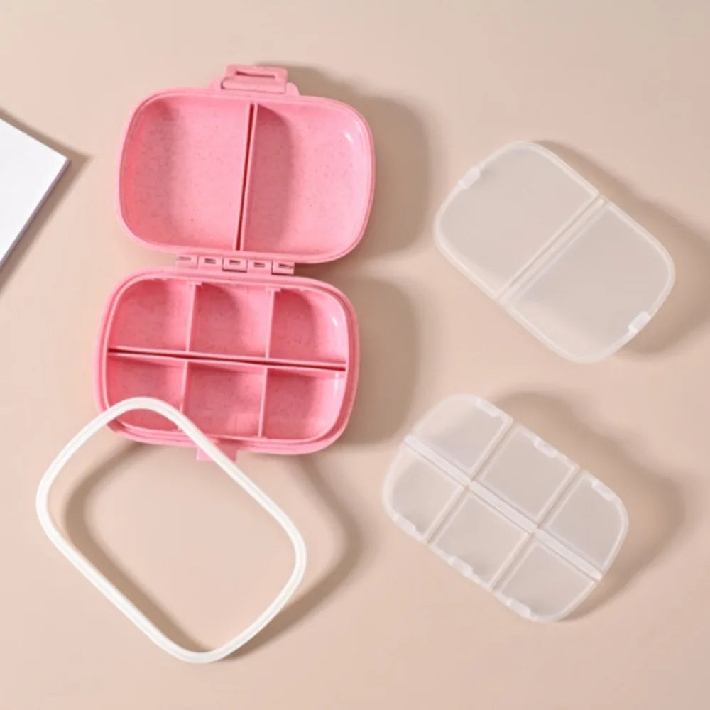 Mini 8-Compartment Pill Organizer – Waterproof Travel Case Pill Organizer Axl
