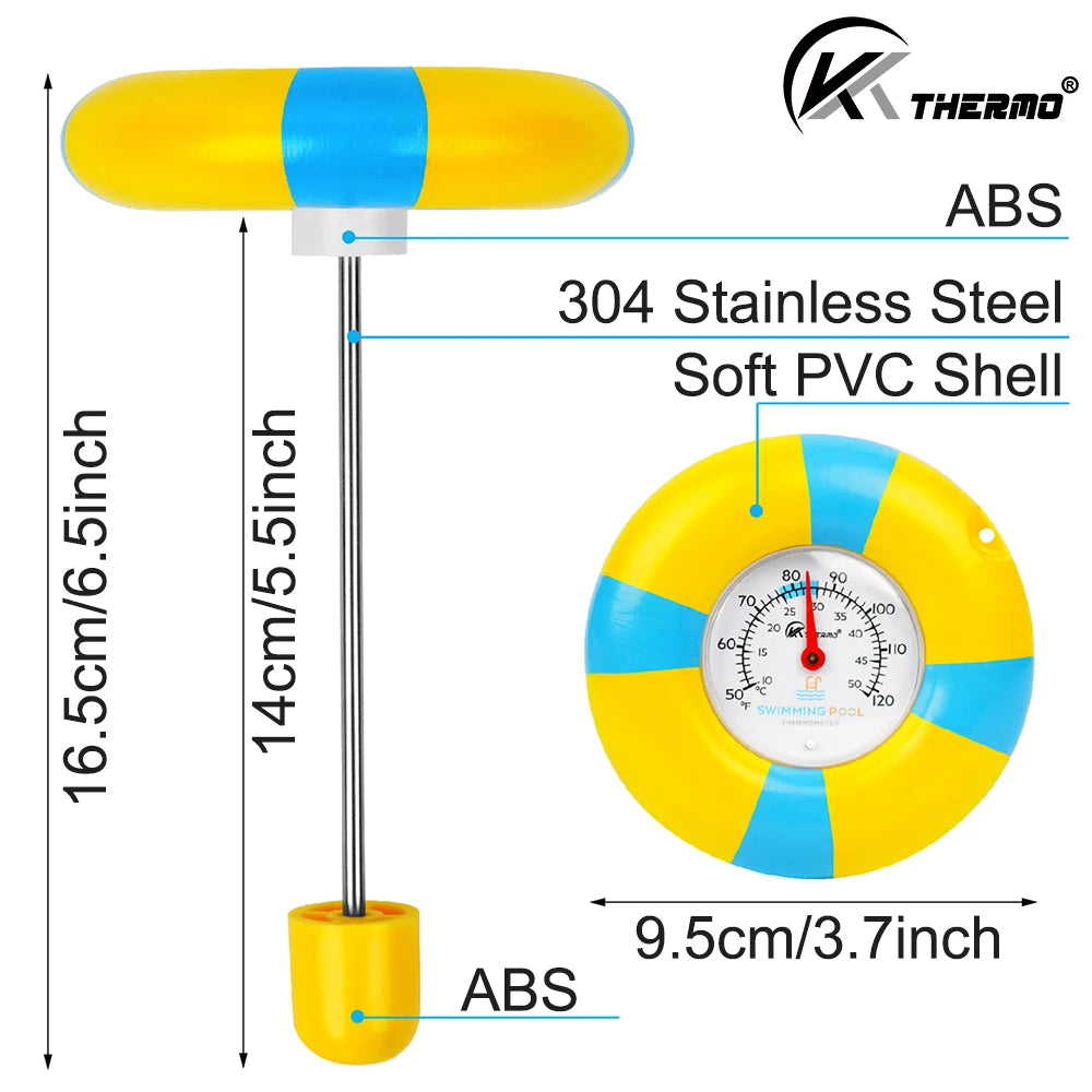 Floating Pool Thermometer – Analog Celsius Dial, No Batteries Pool Thermometer Axl