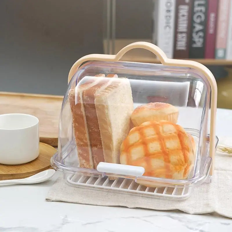 Transparent Flap Bread & Food Storage Box with Lid – 2L Food Storage Container Axl