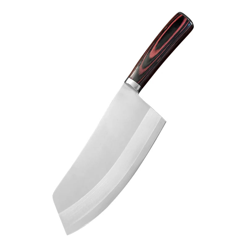 InLeung Professional Cleaver Knife – Stainless Steel Wood Handle Kitchen Cleaver Knife Axl Kitchen knife