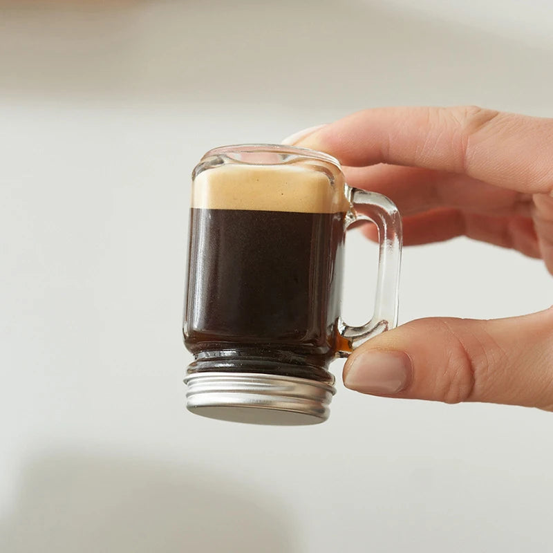 35ml Mini Glass Jar with Lid – Leakproof Portable Bottle Mini Glass Jar Axl