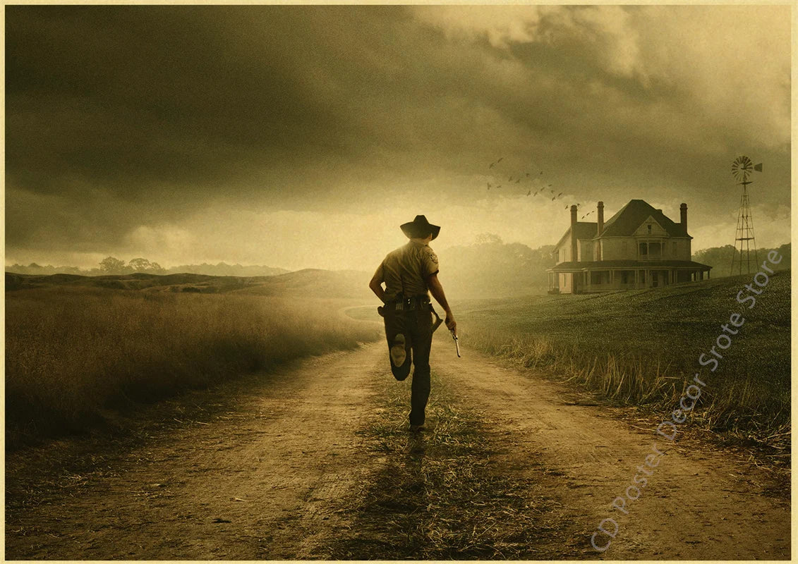 Walking Dead Retro Vintage Poster | Wall Art Print A3/A4