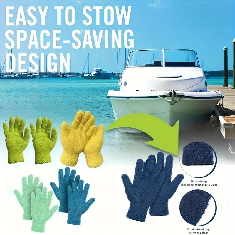 Microfiber Dusting Gloves – Stretchable Breathable Cleaning Mitts Microfiber Dusting Gloves Axl